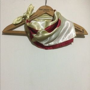 NWOT red, yellow, and white patterned scarf